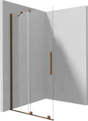 Deante Paravan dus sticla securizata 6 mm cu usa glisanta 80x195 cm, bronz periat, Deante Prizma (KTJ_C38R)