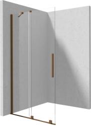 Deante Paravan dus sticla securizata 6 mm cu usa glisanta 90x195 cm, bronz periat, Deante Prizma (KTJ_C39R)