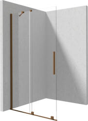 Deante Paravan dus sticla securizata 6 mm cu usa glisanta 100x195 cm, bronz periat, Deante Prizma (KTJ_C30R)
