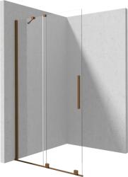 Deante Paravan dus sticla securizata 6 mm cu usa glisanta 140x195 cm, bronz periat, Deante Prizma (KTJ_C34R)