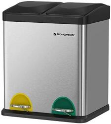 SONGMICS Ezüst szelektív szemetes 2 x 15L (LTB30L)