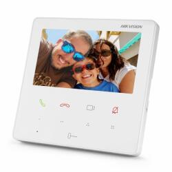 Hikvision Monitor videointerfon TCP/IP, TFT LCD 4.3 inch touch screen 9 butoane, PoE, WiFi, Alb - HIKVISION DS-KH6110-WE1-White (DS-KH6110-WE1-White)
