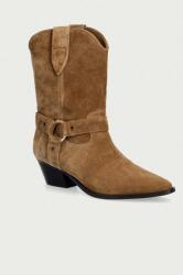 Twinset cizme cowboy pentru femei din piele întoarsă 9BY2-OBDW4Y_82X (262TCP126.05065)