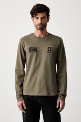 Aeronautica Militare hosszúujjú férfi pamut - zöld XXL - answear - 43 990 Ft