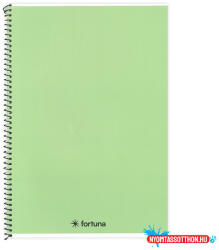 Fortuna Spirálfüzet vonalas FORTUNA Monocolor A/5 70 lapos pasztell zöld - nyomtassotthon