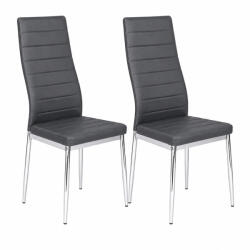 VELORA Dining Line LYRA Midnight Gray - modern fémvázas étkezőszék szett, sötétszürke (GH-U22-GR)