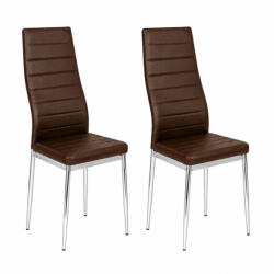 VELORA Dining Line LYRA Terra Brown - modern fémvázas étkezőszék szett, barna (GH-U22-BR)