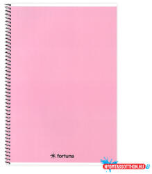 Fortuna Spirálfüzet vonalas FORTUNA Monocolor A/4 70 lapos pasztell rózsaszín