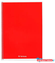 Fortuna Spirálfüzet vonalas FORTUNA Monocolor A/5 70 lapos piros - nyomtassotthon