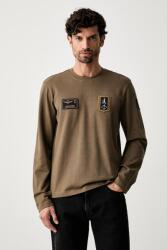 Aeronautica Militare hosszúujjú férfi pamut - zöld XL - answear - 43 990 Ft