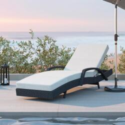 Avenberg Șezlong de grădină pentru relaxare Avenberg VARADERO negru/gri