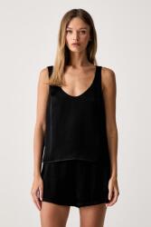 Le Privé pántos női viszkóz PAULETTE TOP NOIR - fekete M