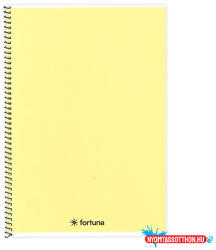 Fortuna Spirálfüzet vonalas FORTUNA Monocolor A/5 70 lapos pasztell sárga - nyomtassotthon