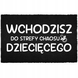 TabPrint Lábtörlő Bejárati Ajtó Alá 60X40CM Kókusz Fekete Gyerek Káosz (WYCIERACZKA CHAOS DZIECIĘCY Czarna kokosowa)