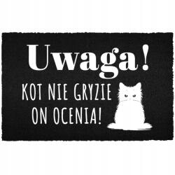 TabPrint Lábtörlő Kókusz Bemeneti 40X60 Ajándék Nyomtatás Divatos Fekete Dekoráció (WYCIERACZKA CZARNA NADRUK MODNA HIT MONOCHROM)