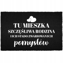 TabPrint Lábtörlő Bemeneti Padló Fekete Kókusz Humor Őrült Ötletek (CZARNA KOKOSOWA ZWARIOWANE POMYSŁY)