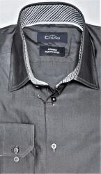  Személyre Szabott Férfi Ing, Szürke, casual Stílusú, Hosszú Ujjú, Méret 41, Slim Fit, 176/182 CM Magasságra