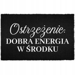 TabPrint Lábtörlő Bejárati Ajtó Alá 60X40CM Kókusz Fekete Jó Energia (WYCIERACZKA DOBRA ENERGIE Czarna kokosowa)