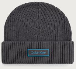 Calvin Klein beanie férfi pamut - szürke Univerzális méret