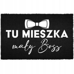 TabPrint Lábtörlő Bejárati Padló Fekete Kókusz Az Ajtó Alá Vicces Kis Boss (WYCIERACZKA CZARNA KOKOSOWA MAŁY BOSS)