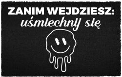 TabPrint Lábtörlő Bejárati Kókusz 40X60 Fekete Humor Felirat Mosolyogj (WYCIERACZKA WEJŚCIOWA UŚMIECHNIJ SIĘ 40X60)