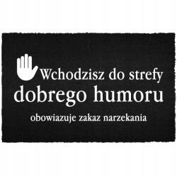 TabPrint Lábtörlő Bejárati Kókusz 40X60 Divatos Fekete Nyomtatott Dekoráció Ajándék (WYCIERACZKA MODNA STYL NADRUK TRWAŁA CZARNA)