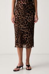 Le Privé szoknya viszkóz GENET SKIRT LEOPARD - barna M