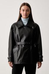 Trussardi női bőr kabát - fekete 34