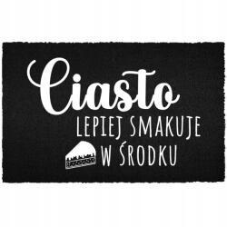TabPrint Lábtörlő Bejárati Kókusz 40X60 Ajándék Dekoráció Nyomtatás Divatos Fekete (WYCIERACZKA CZARNA TRWAŁA NADRUK MODNA STYL)