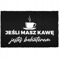 TabPrint Lábtörlő Bemeneti Padló Fekete Kókusz Humorral Te Vagy A Hős (WYCIERACZKA CZARNA KOKOSOWA JESTEŚ BOHATEREM)