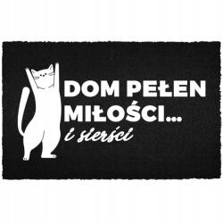 TabPrint Lábtörlő Bejárati Kókusz 40X60 Fekete Divatos Ajándék Nyomtatás Dekoráció (WYCIERACZKA STYL MODNA CZARNA NADRUK TRWAŁA)