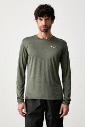 Salewa sportos hosszúujjú felső férfi Puez Melange Dry Tee - zöld XL - answear - 20 990 Ft