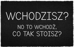 TabPrint Lábtörlő Kókusz Bemeneti 40X60 Ajándék Fekete Dekoráció Nyomtatás Divatos (WYCIERACZKA CZARNA STYL TRWAŁA NADRUK MODNA)