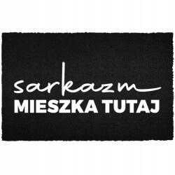 TabPrint Lábtörlő Bejárati Padló Fekete Kókusz Humor Szarkazmus Él Itt (CZARNA KOKOSOWA SARKAZM MIESZKA TUTAJ)