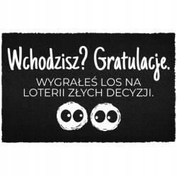 TabPrint Lábtörlő 40X60 Ajtó Alá Felirat Gratulálok - Rossz Döntés! (WYCIERACZKA GRATULACJE – ZŁA DECYZJA! HIT)