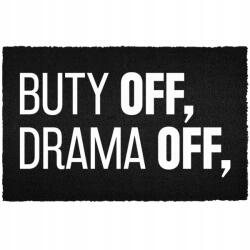 TabPrint Lábtörlő Bejárati Ajtó Alá 60X40CM Kókusz Fekete Off Cipő Drama Off (BUTY OFF DRAMA OFF Czarna kokosowa)