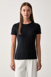 Trussardi t-shirt női pamuttal - sötétkék XL