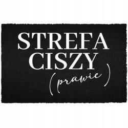 TabPrint Lábtörlő A Bejárati Ajtó Alá 60X40CM Kókusz Fekete Csendes Zóna (WYCIERACZKA STREFA CISZY Czarna kokosowa)