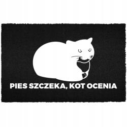 TabPrint Lábtörlő Kókusz Bemenet 40X60 Humor Felirat Kutya Ugat, Macska Értékeli (WYCIERACZKA WEJŚCIOWA 40X60 ALOHOMORA)