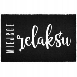 TabPrint Lábtörlő A Bejárati Ajtó Alá 60X40CM Kókusz Fekete Pihenőhely (WYCIERACZKA MIEJSCE RELAKSU Czarna kokosowa)