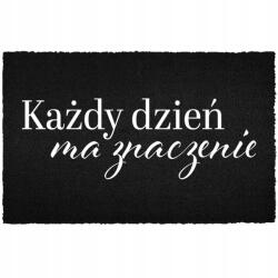 TabPrint Lábtörlő A Bejárati Ajtó Alá 60X40CM Kókusz Fekete Nap Számít (DZIEŃ MA ZNACZENIE Czarna kokosowa)