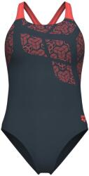 arena Дамски бански костюм Arena Women's Kikko Swimsuit Swim Pro Back Swimsuit - Asphalt / Calypso Coral - размер 44 (EU) (150-5857-0316)