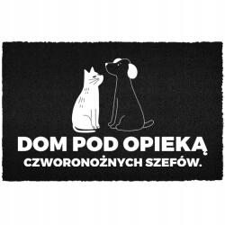 TabPrint Lábtörlő Kókusz Bemeneti 40X60 Nyomtatás Fekete Dekoráció Stílusos Otthon (KOKOSOWA DEKORACJA CZARNA WYCIERACZKA NADRUK)