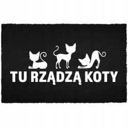 TabPrint Lábtörlő Bejárati Kókusz 40X60 Fekete Ajándék Divatos Dekoráció Nyomtatás (WYCIERACZKA HIT CZARNA MODNA MONOCHROM NADRUK)