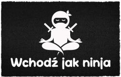 TabPrint Lábtörlő A Bejárati Ajtó Alá 60X40CM Kókusz Fekete Lábtörlő (WYCIERACZKA WCHODŹ JAK NINJA Czarna kokosowa)