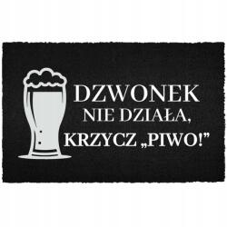 TabPrint Lábtörlő A Bejárati Ajtó Alá 60X40CM Kókusz Fekete Sikoly "sör"! (WYCIERACZKA KRZYCZ "PIWO"! Czarna kokosowa)