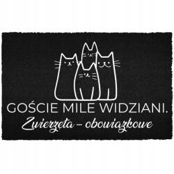 TabPrint Lábtörlő 40X60 Ajtó Alá Felirat Vendégek Igen, Az Állatoknak (WYCIERACZKA GOŚCIE TAK, ZWIERZĘTA MUSZĄ BYĆ)