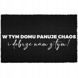 TabPrint Lábtörlő Bejárati Kókusz 40X60 Fekete Humor Felirat Káosz? Nekünk Megfelel (WYCIERACZKA WEJŚCIOWA CHAOS? NAM PASUJE 40X60)
