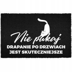 TabPrint Lábtörlő Házi Kókusz Bemeneti 40X60 Humoros Drap Felirattal, Ne Kopogj (WYCIERACZKA KOT STRÓŻUJE… JAK MU SIĘ CHCE)