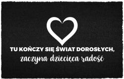TabPrint Lábtörlő Kókusz Bemeneti 40X60 Felnőtt Stop Felirat, Örömkezdés (WYCIERACZKA GOŚCIE TAK, ZWIERZĘTA MUSZĄ BYĆ)
